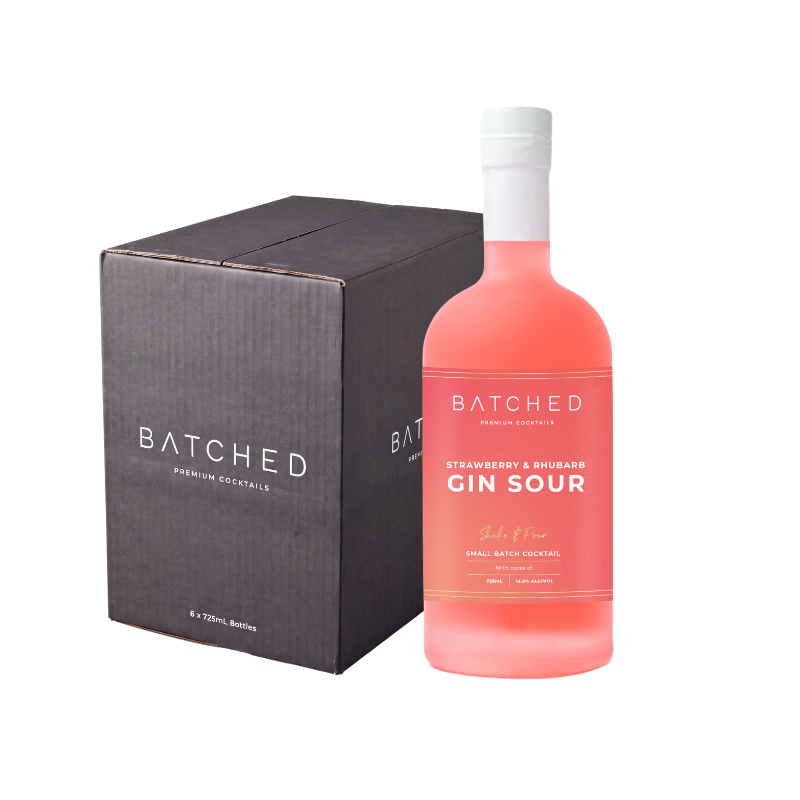 BATCHED Strawberry & Rhubarb Sour 725ml (Case 6 x Bottles)