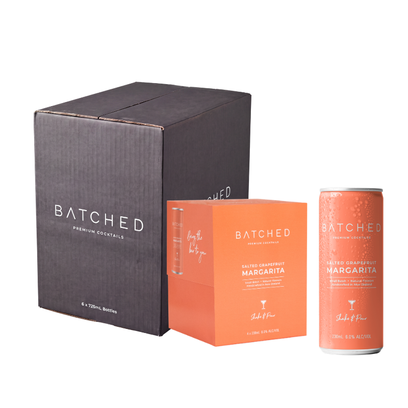 BATCHED Salted Grapefruit Margarita 230ml can (6x4)