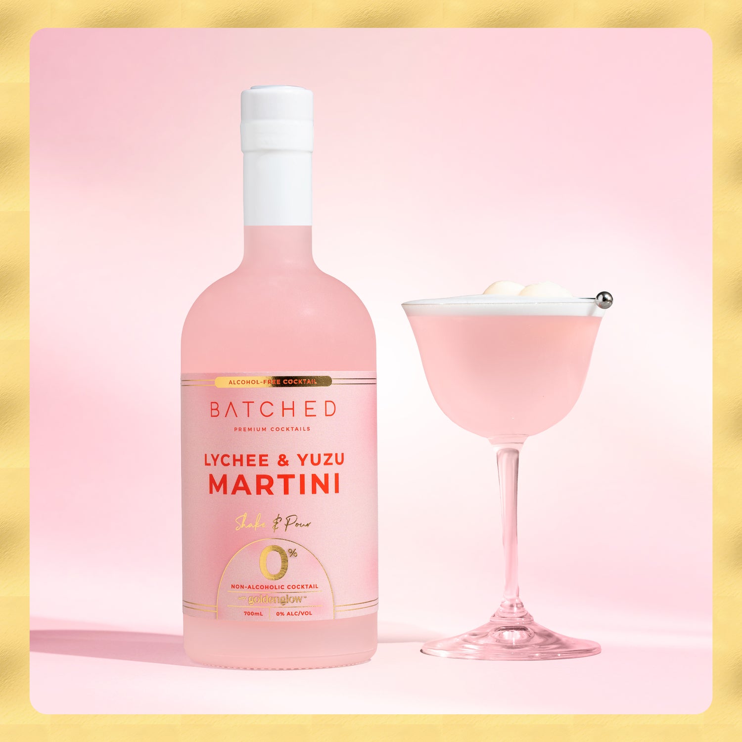 BATCHED 0% Lychee & Yuzu Martini