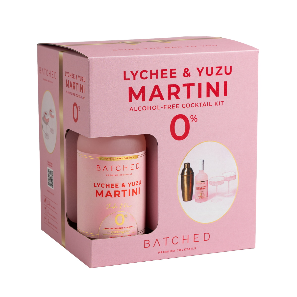 BATCHED 0% Lychee & Yuzu Martini Cocktail Kit