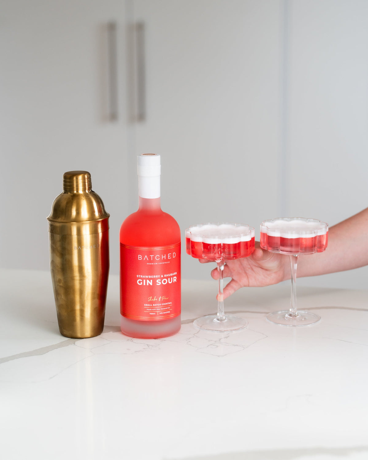 BATCHED Strawberry & Rhubarb Sour Cocktail Kit