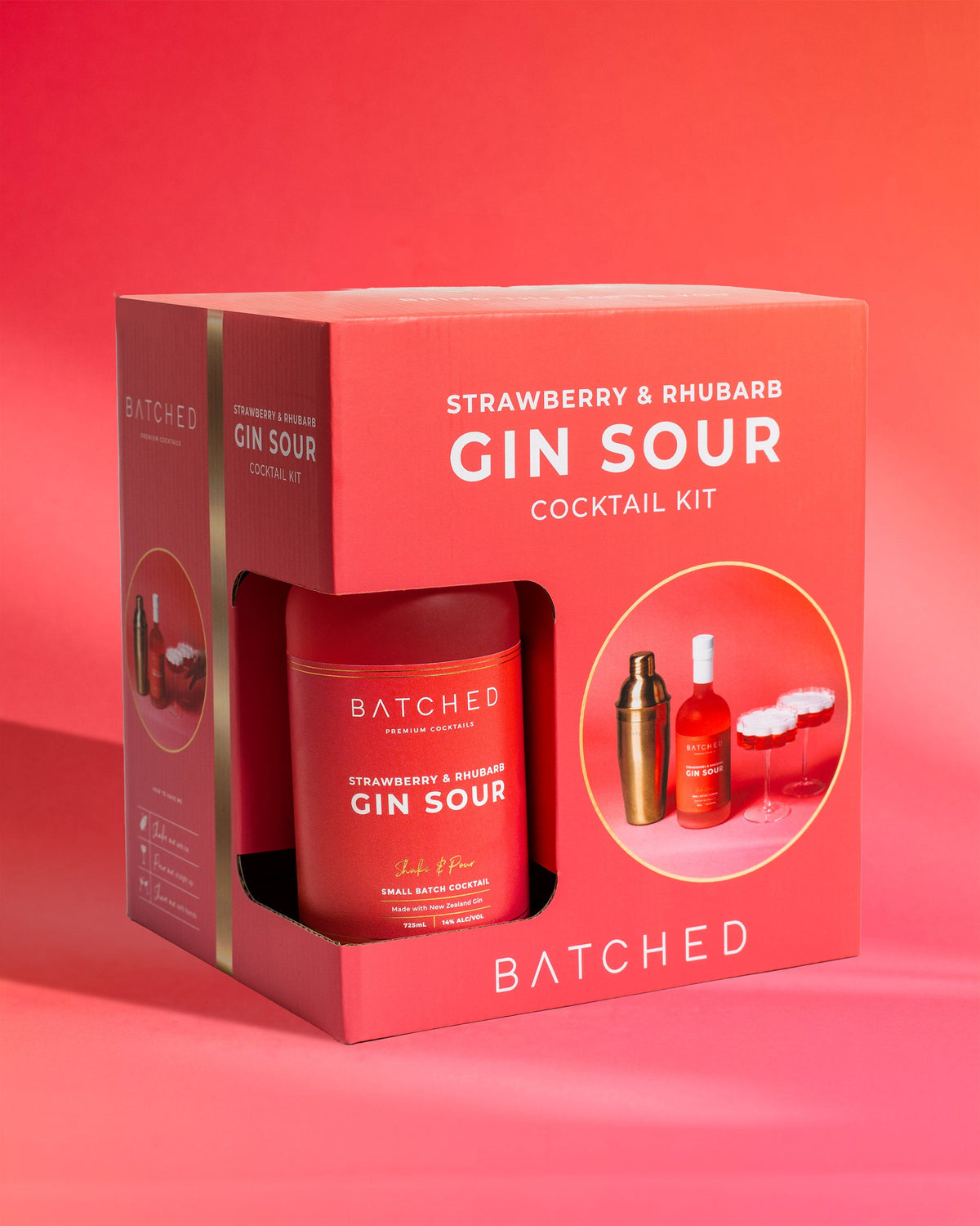 BATCHED Strawberry & Rhubarb Sour Cocktail Kit
